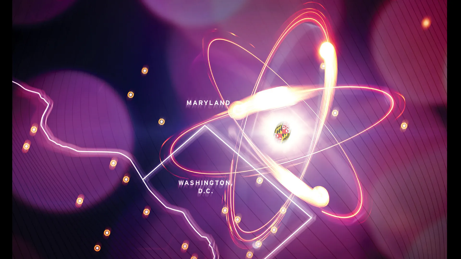 Illustration of DMV with atom showing UMD as nucleus of quantum activity.